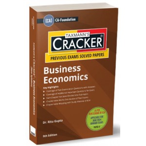 Taxmann's Cracker on Business Economics for CA Foundation June 2024 Exam by Dr. Ritu Gupta | New Syllabus 2024 by ICAI